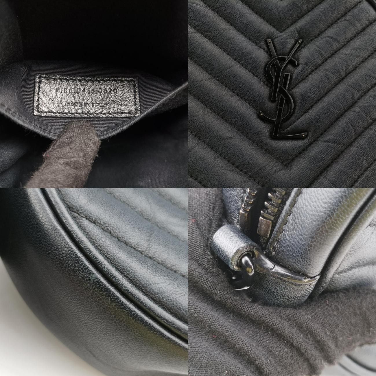 イヴサンローランYves Saint Laurentヴィニルブラックレザー