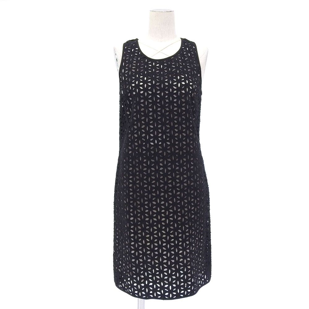 超 DEREK LAM デレクラム ワンピース ノースリーブ 36 黒 レディース 249182