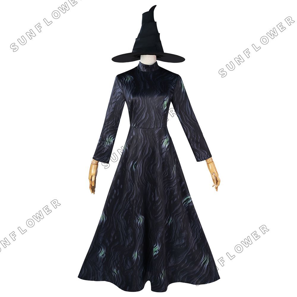 ウィキッド ふたりの魔女 エルファバ ドレス コスプレ 衣装 ウィキッド ふたりの魔女 エルファバ 衣装 ブラックドレス