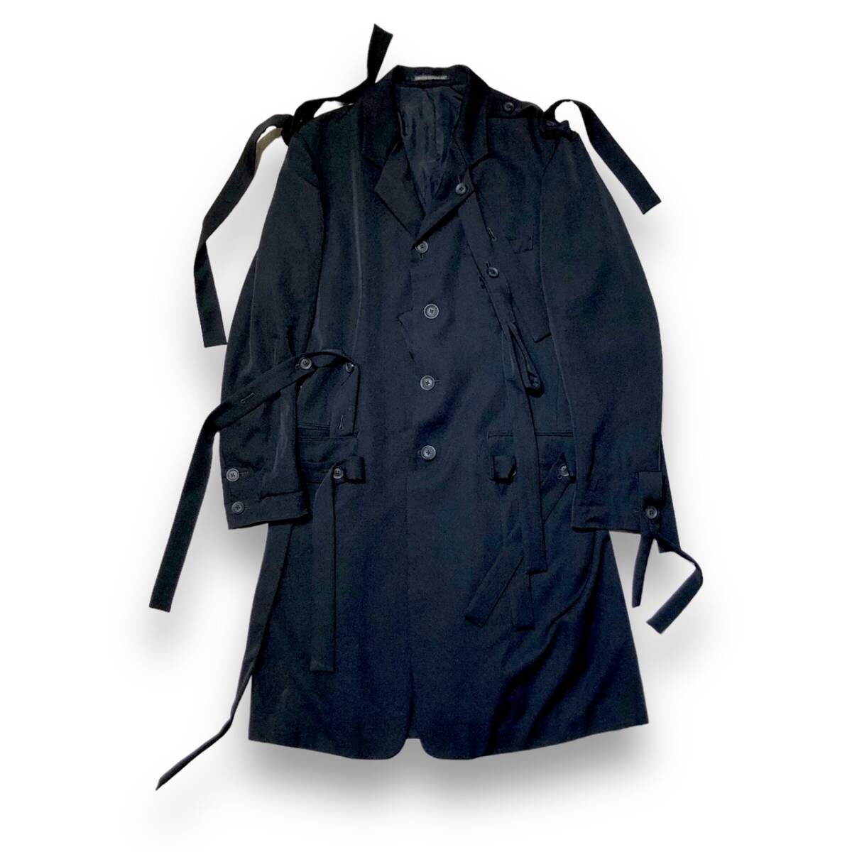 20ss Yohji Yamamoto POUR HOMME TAPEARRANGE JKT LONGCOAT BLACK size  