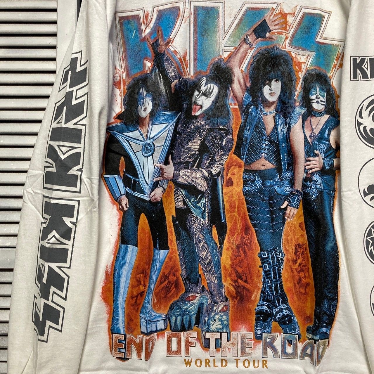 キッス KISS 白長袖 Tシャツ ロンT バンド ロングスリーブ