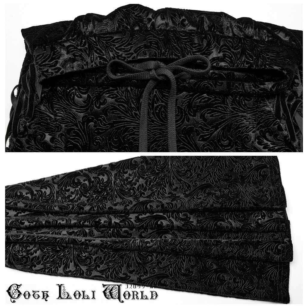 DK-567XCF-BK ゴシックファション アラベスク柄サイドリボン