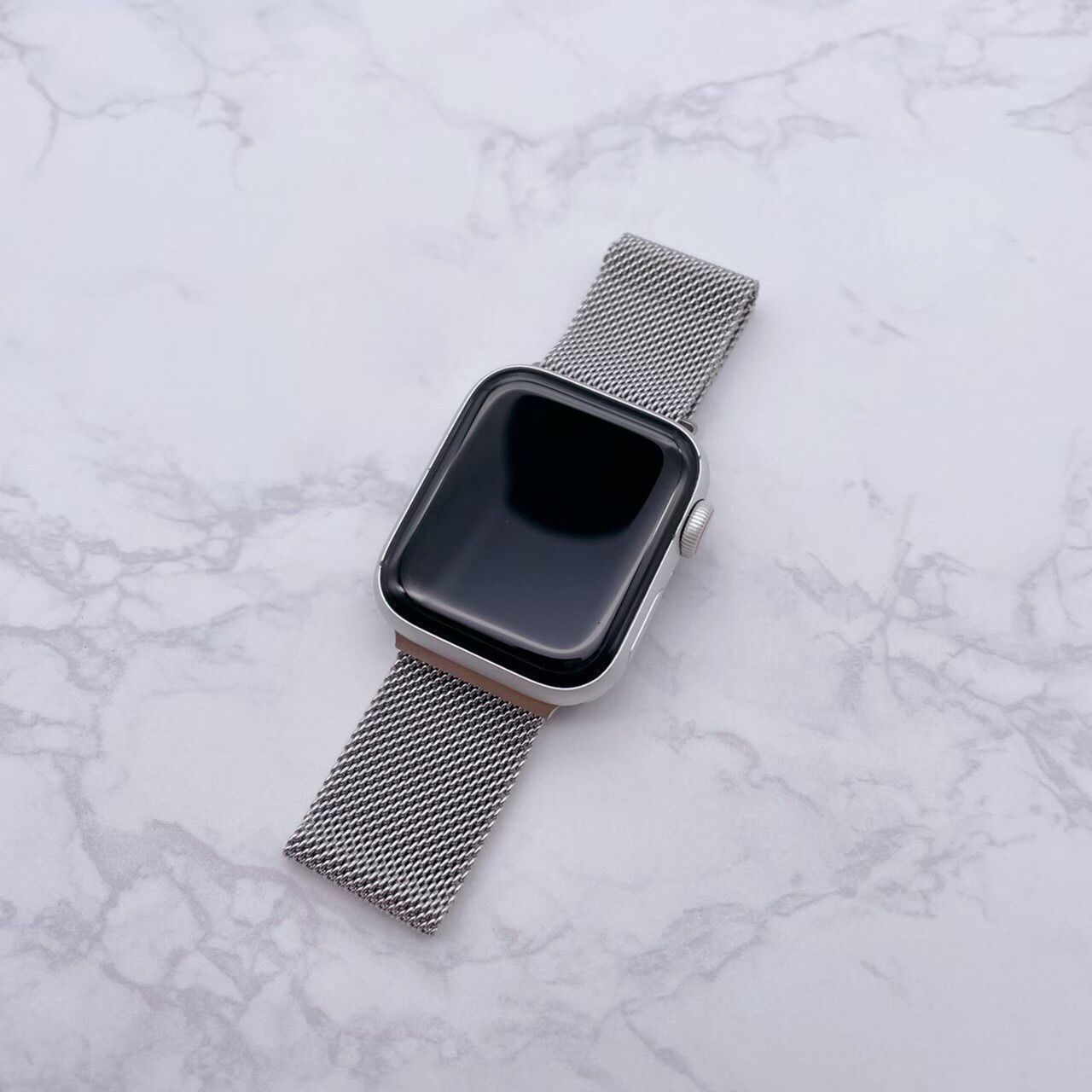 Apple Watch ミラネーゼループ バンド ステンレス シルバー - メルカリ