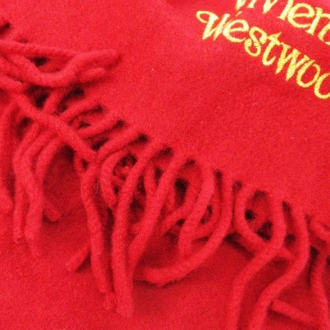Vivienne Westwood レッド マフラー フリンジ付き Vivienne Westwood