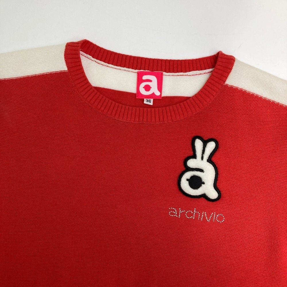サイズ：36 ARCHIVIO アルチビオ ニットセーター レッド系