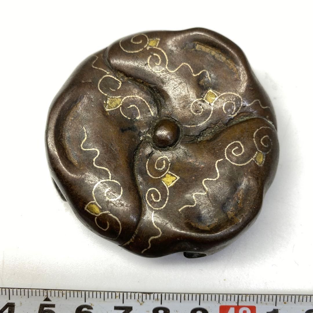 江戸期 金銀象嵌 花台 105g 6.3㎝ 東Y6-0722ア㉑ USTAUSTRALIA_COM_AU