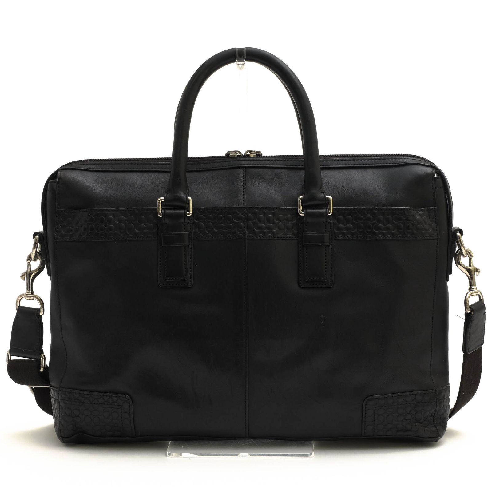 コーチ COACH バッグ ブリーフケース ビジネスバッグ 鞄 ビジネス メンズ 男性 男性用 レザー 革 本革 ブラック 黒 F70454 Gramercy Leather Zip Top Briefcase グラム レザー ジップ トップ ブリーフ ミニ