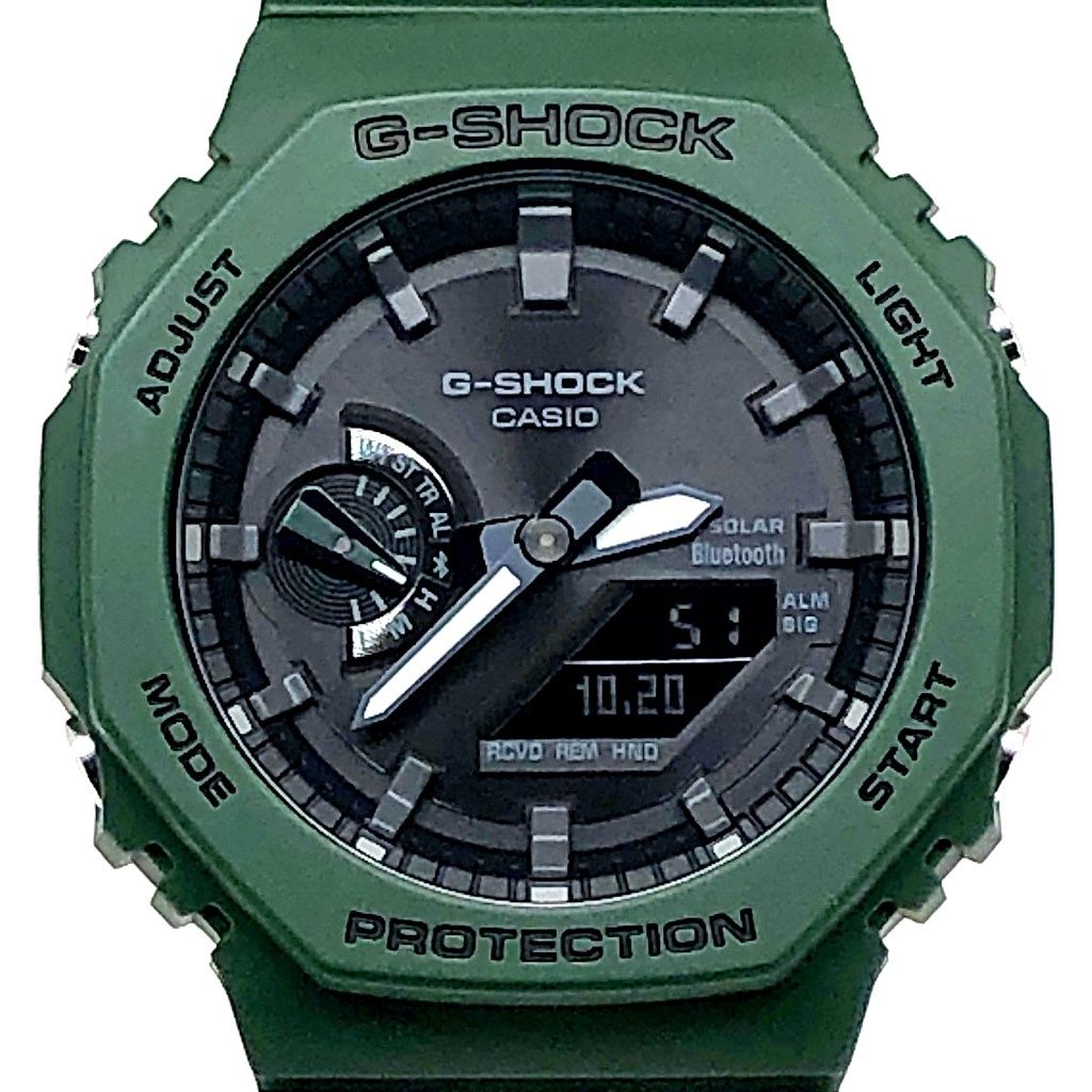 G-SHOCK ジーショック GA-B2100-3A タフソーラー Bluetooth搭載 オクタゴンケース カシオーク グリーン 2025年5月発売