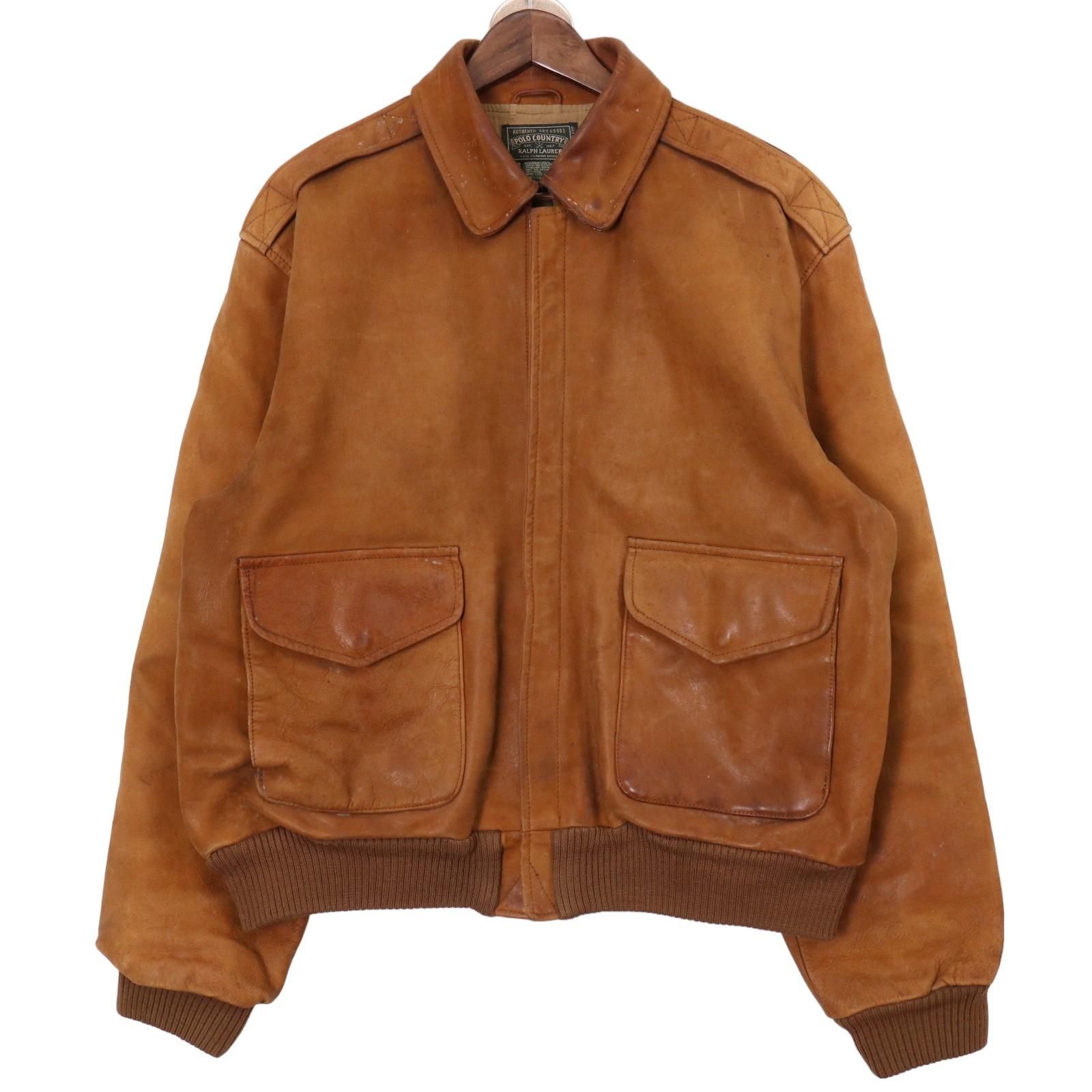 90年代 POLO COUNTRY ポロカントリー A-2 レザーフライト
