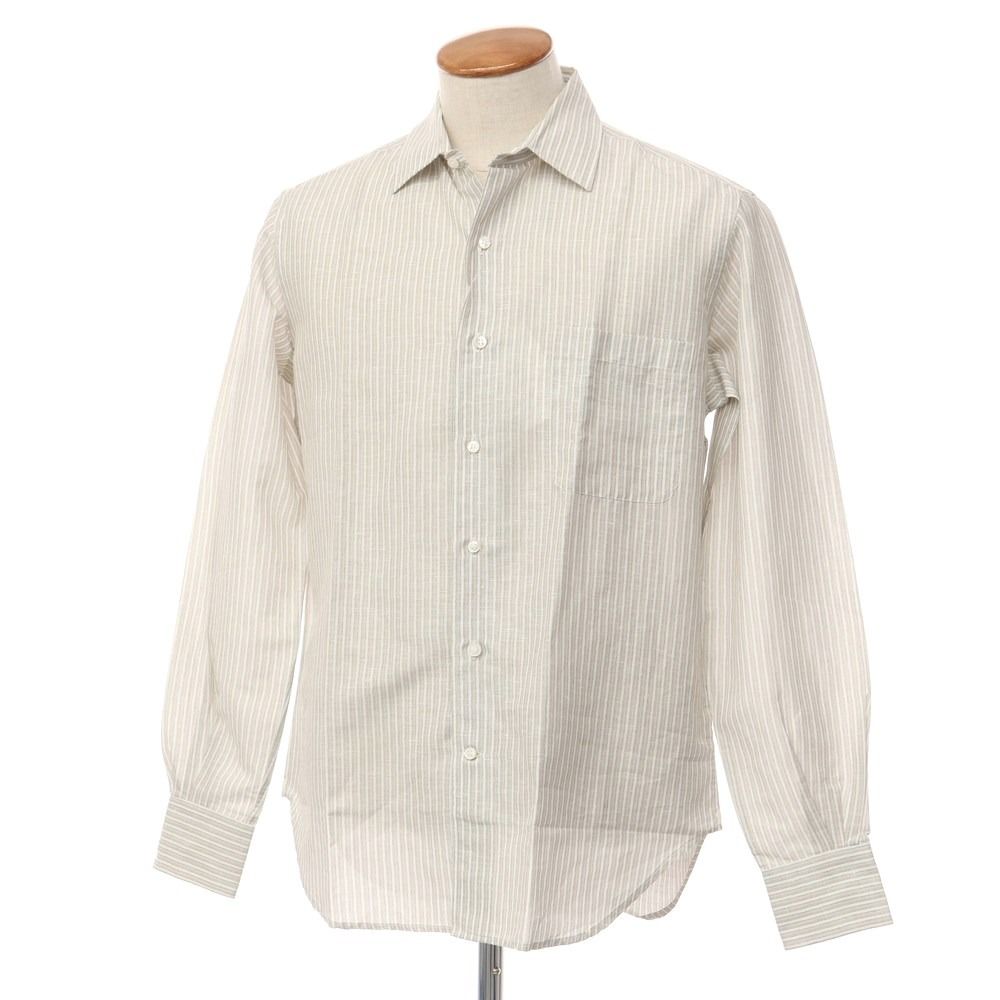 ロロピアーナ コットンリネンシャツ ストライプ ストライプ シャツ ピンク