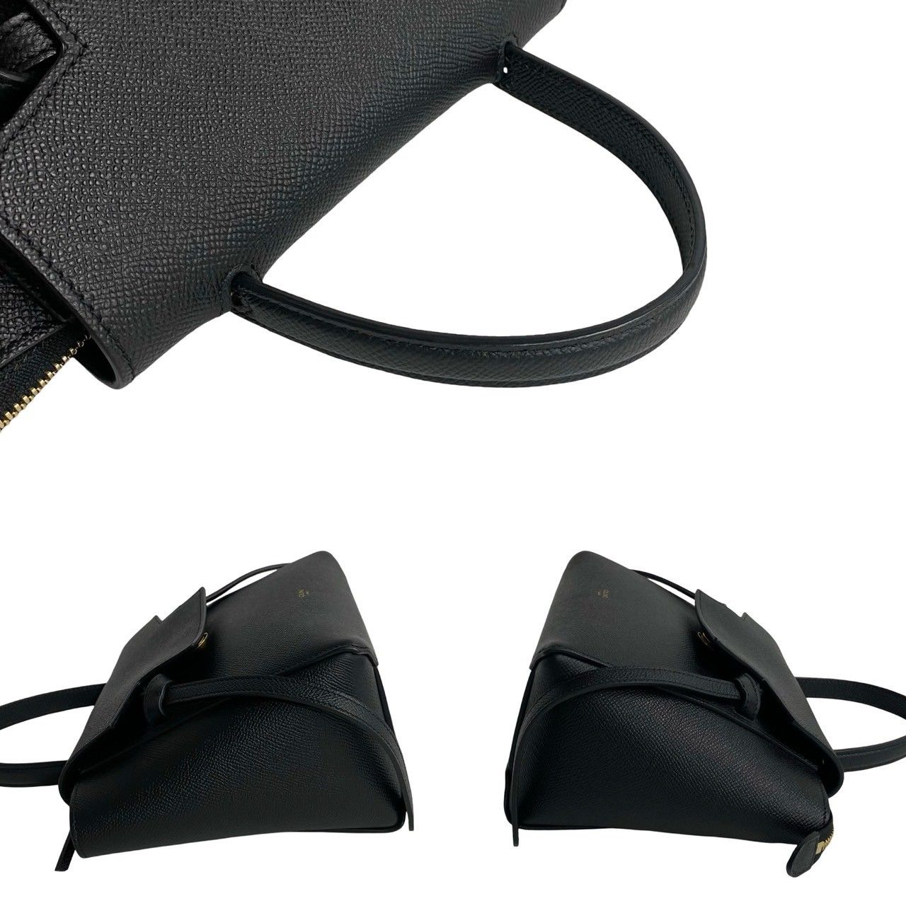 未使用保管品 袋付 CELINE セリーヌ ベルトバッグ ナノ レザー