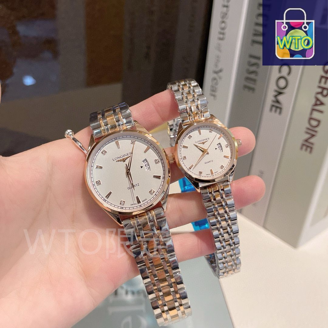 今日特価】Longines ロンジン カップル用クォーツ腕時計-WTO輸入