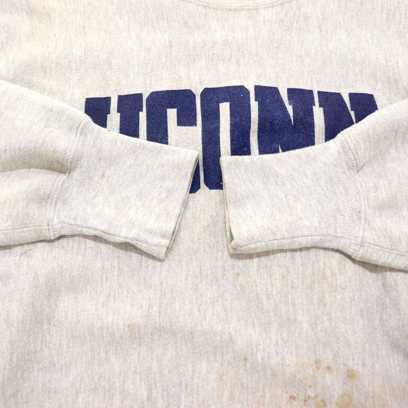 90s USA製 vintage Champion UCONN リバースウィーブスウェット メンズ 表記XLサイズ - メルカリ
