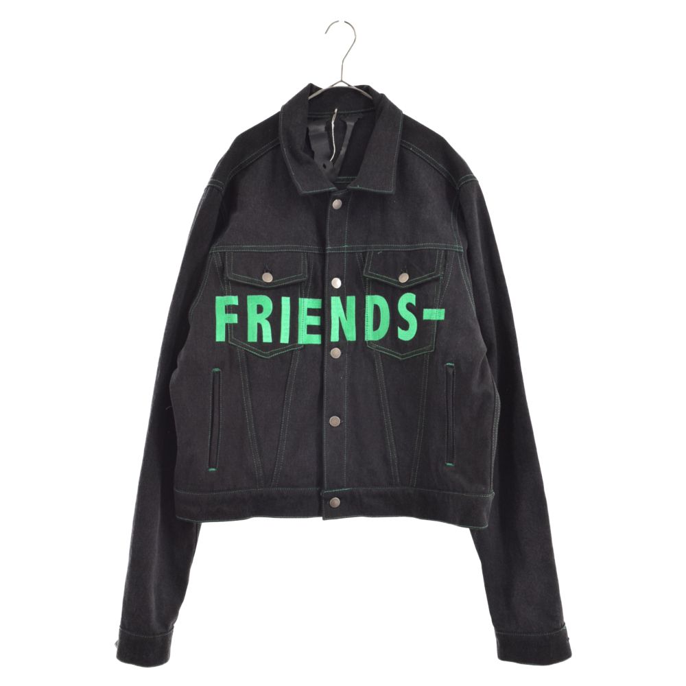 VLONE (ヴィーロン) 18SS FRIENDS DENIM JACKET ロゴ刺繍デニム 