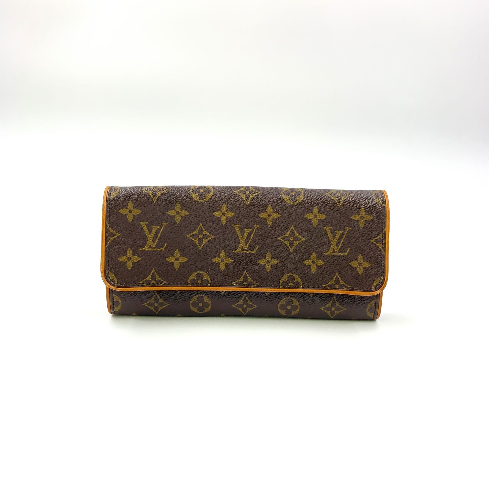 LOUIS VUITTON ポシェットツインGM モノグラム モノグラム レザー×PVC ブラウン ショルダーバッグ M51852 - メルカリ