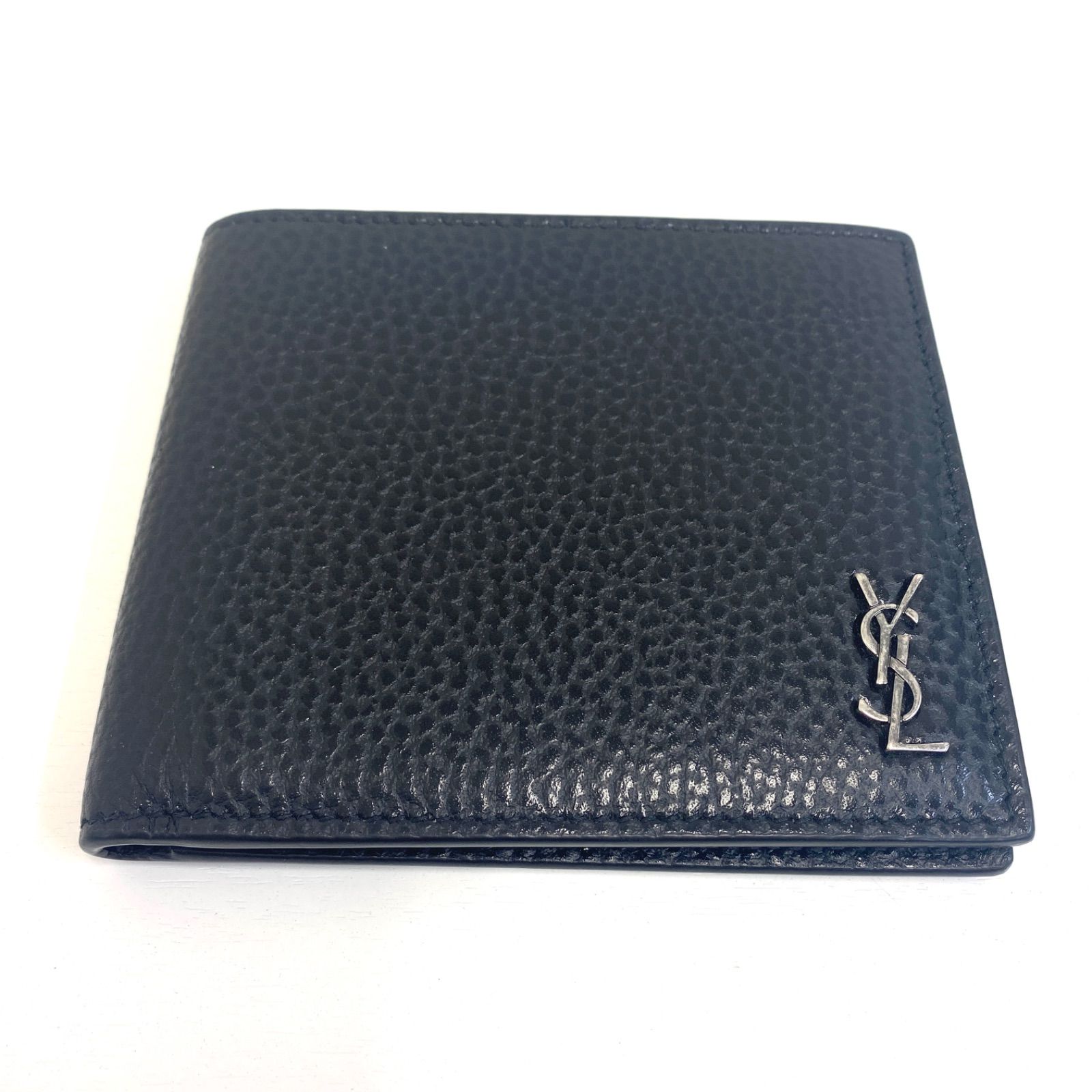 美品】PRADAプラダ 三つ折り財布 コンパクトサフィアーノ 黒 ブラック