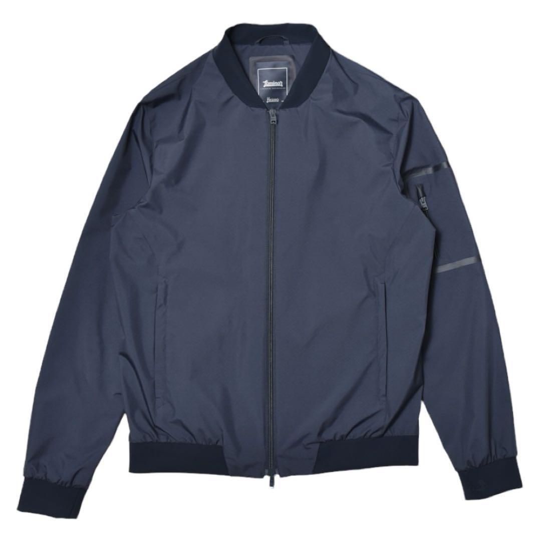 Herno ラミナー ネイビー MA-1ジャケット ヘルノ ラミナー ジャケット HERNO Laminarゴアテックス MA1 紺 - メルカリ