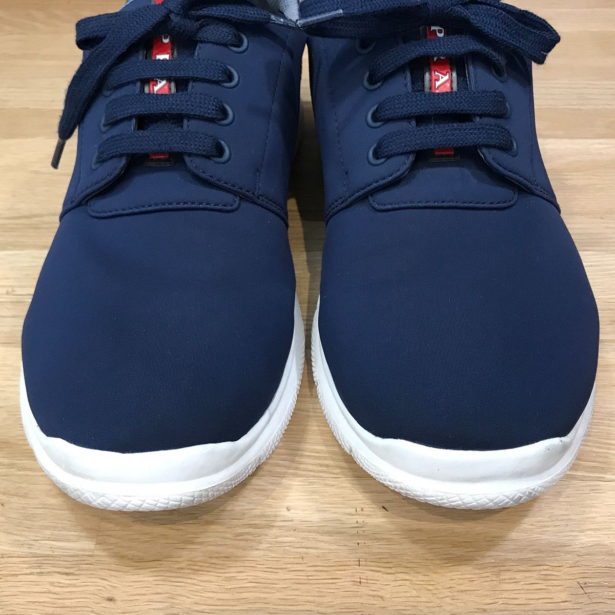 美品】プラダ スニーカー プラダスポーツ ネイビー ポリアミド ラバー 