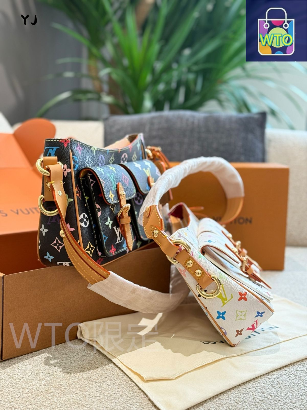 今日WTO】LV ルイヴィトン ホワイト&ブラックマルチカラー
