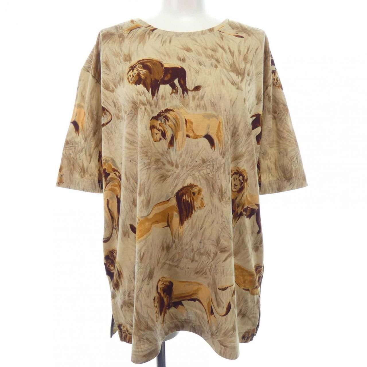 ヴィンテージ エルメス HERMES LIONS DANS LA SAVANE Tシャツ