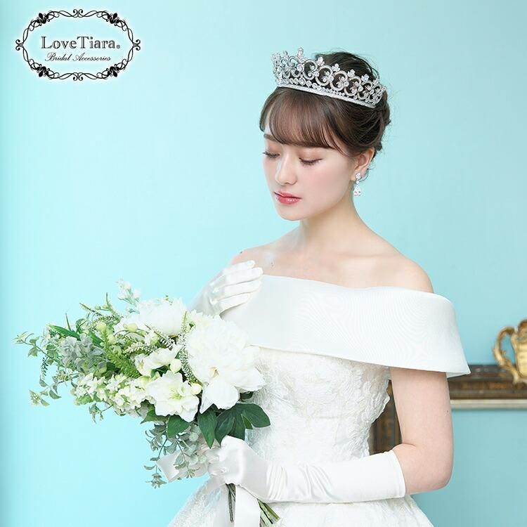 ラブティアラ公式 グランドハート ジルコニア ティアラ アウトレット ウェディング ブライダル 結婚式 花嫁 王冠 大人 クラウン 豪華 ゴージャス ヘッドドレス ヘア キュービックジルコニア 生誕祭 プレゼント