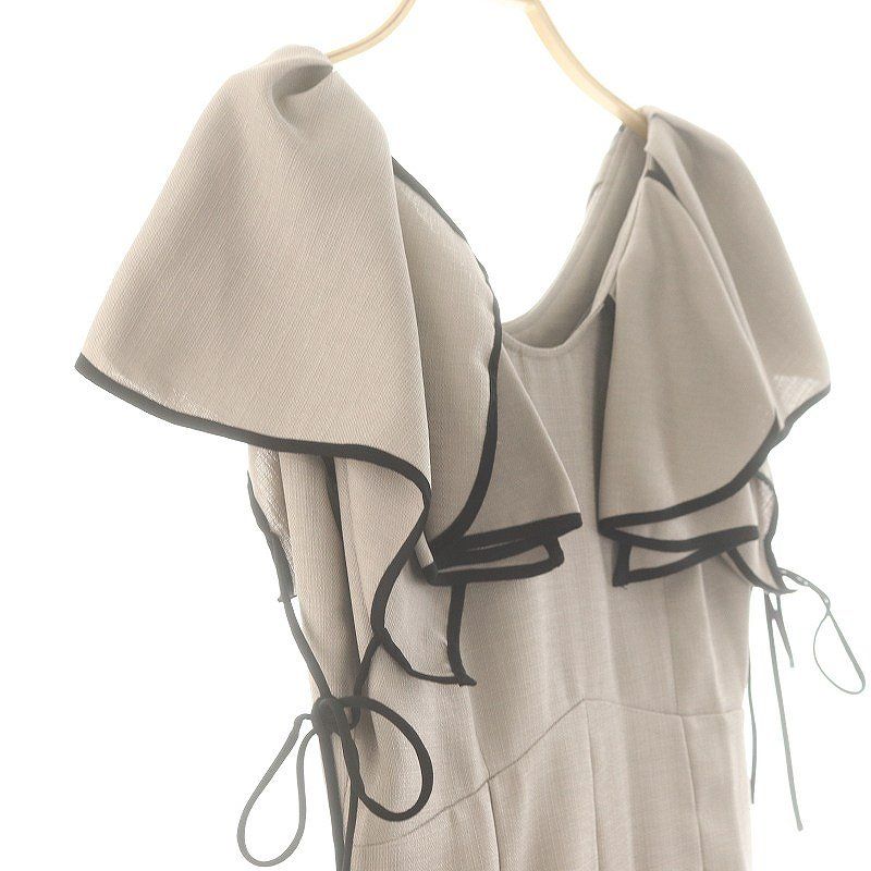 新品 M ラッフル ボレロ パイピング ロングワンピース 半袖 おしゃれ グレー SNIDEL ラッフルボレロパイピングワンピース グレー 0 - メルカリ
