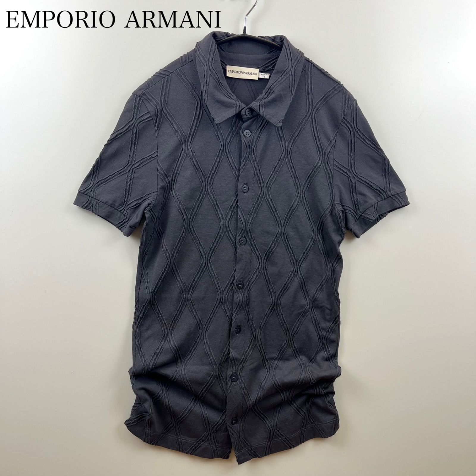 00’s ARMANI カットソー　archive EMPORIO ARMANI 00s archive 3D design S/S shirts L エンポリオ