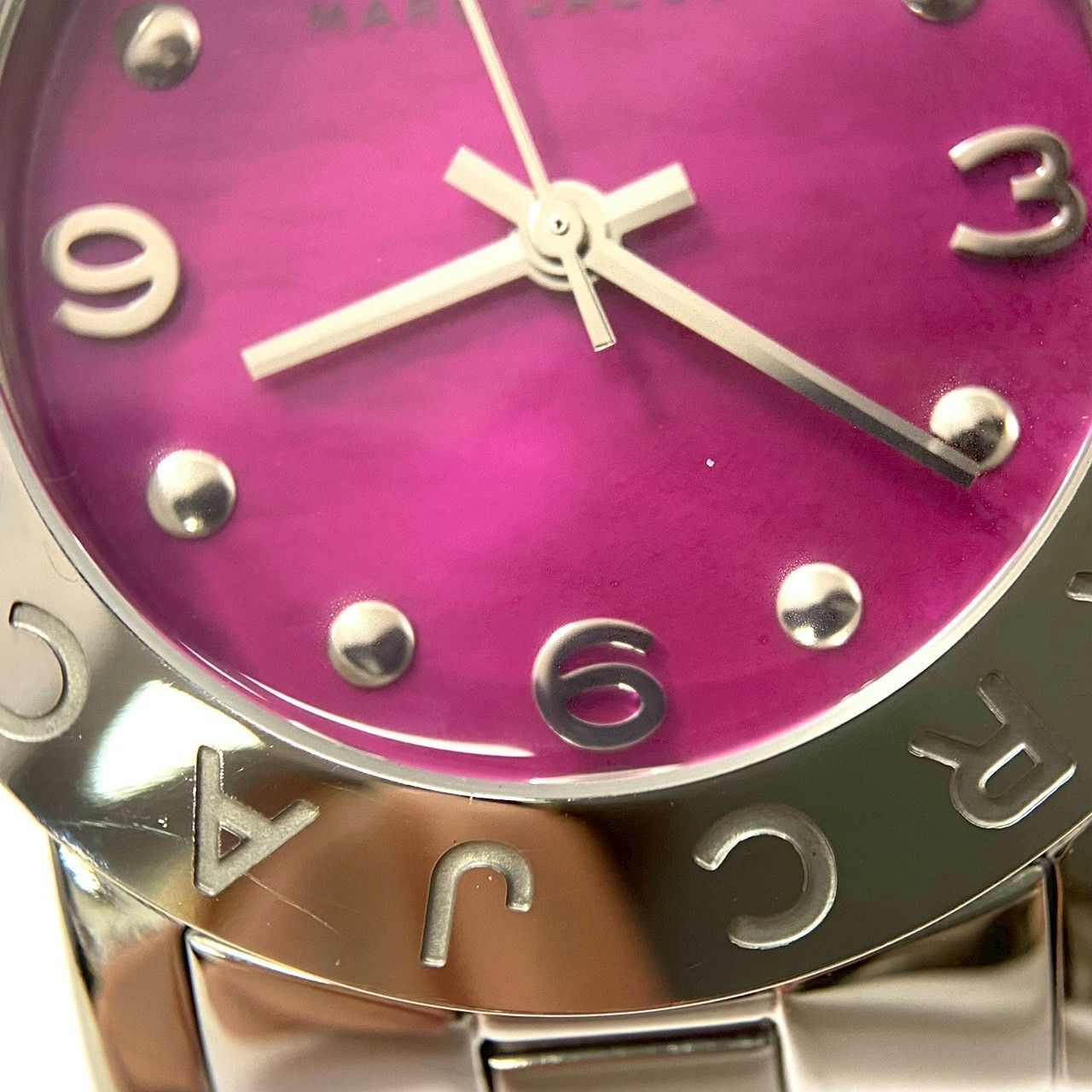 FU【MARC BY MARC JACOBS】MBM8623 クォーツ ラウンド パープルピンク 