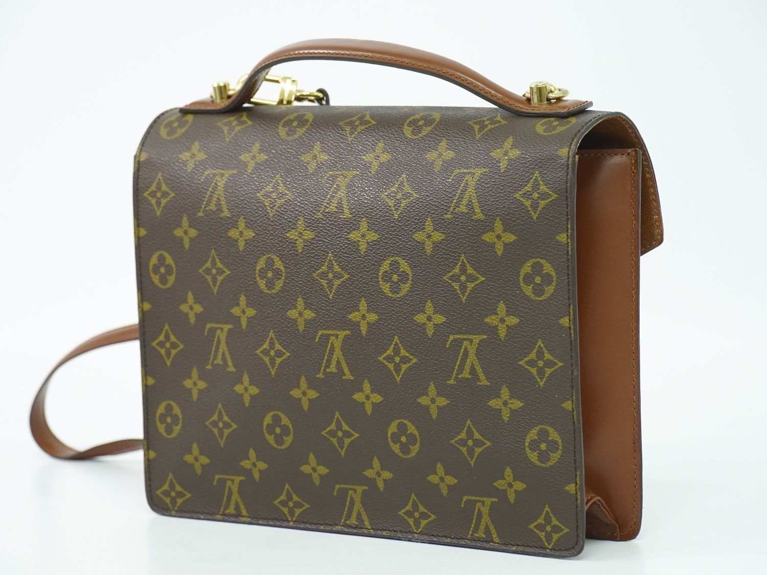 ルイヴィトン　モノグラム　モンソー　ハンドバッグ　2点 本物 ルイヴィトン LOUIS VUITTON LV モンソー モノグラム 2WAY