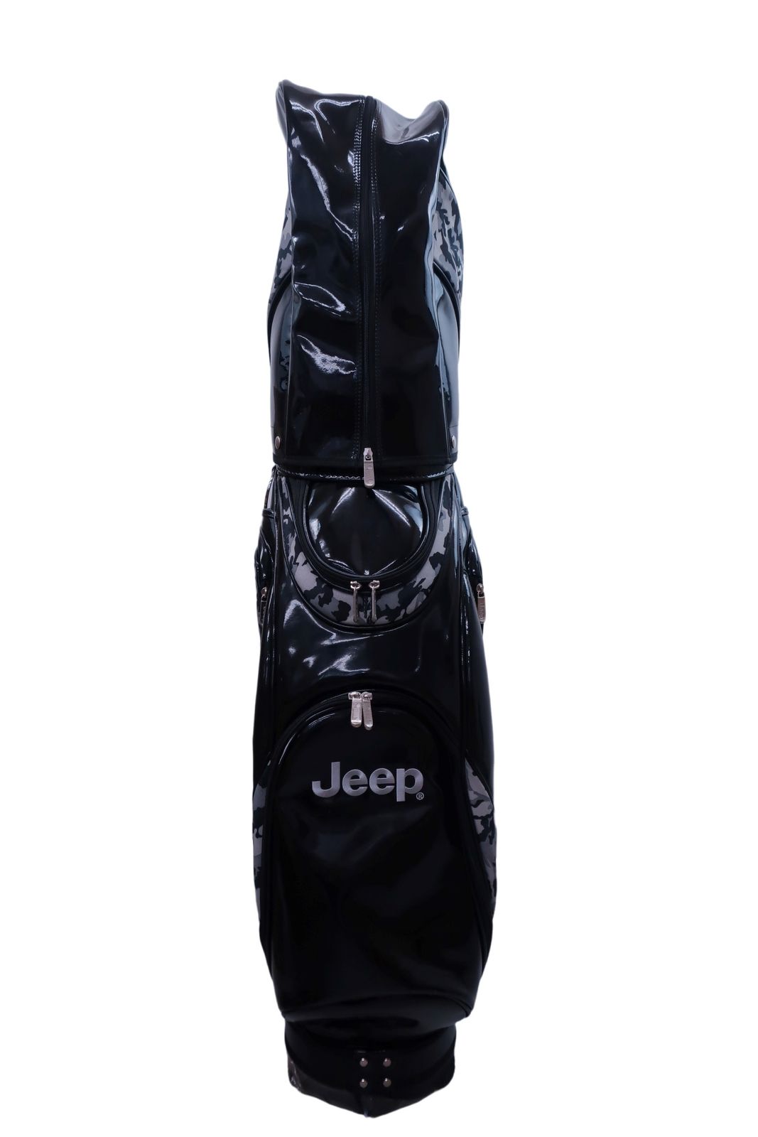 美品】Jeep(ジープ) 限定キャディバッグ 黒カモフラ柄 8口 ゴルフ用品