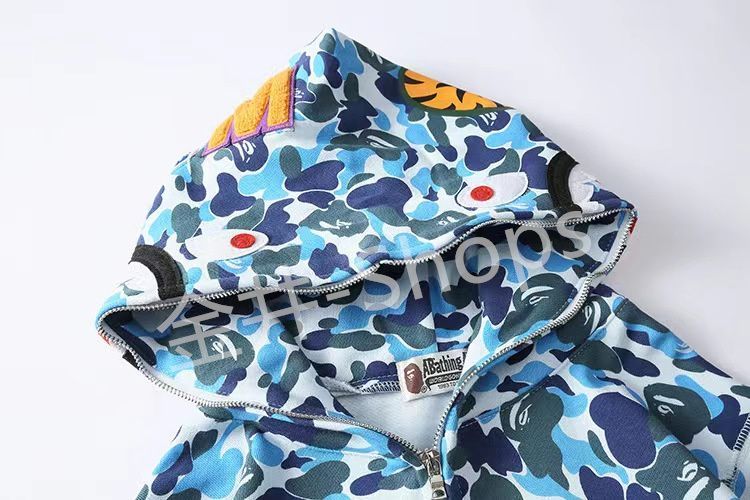 新品 A BATHING APE エイプ シャーク パーカー 3カラー選択