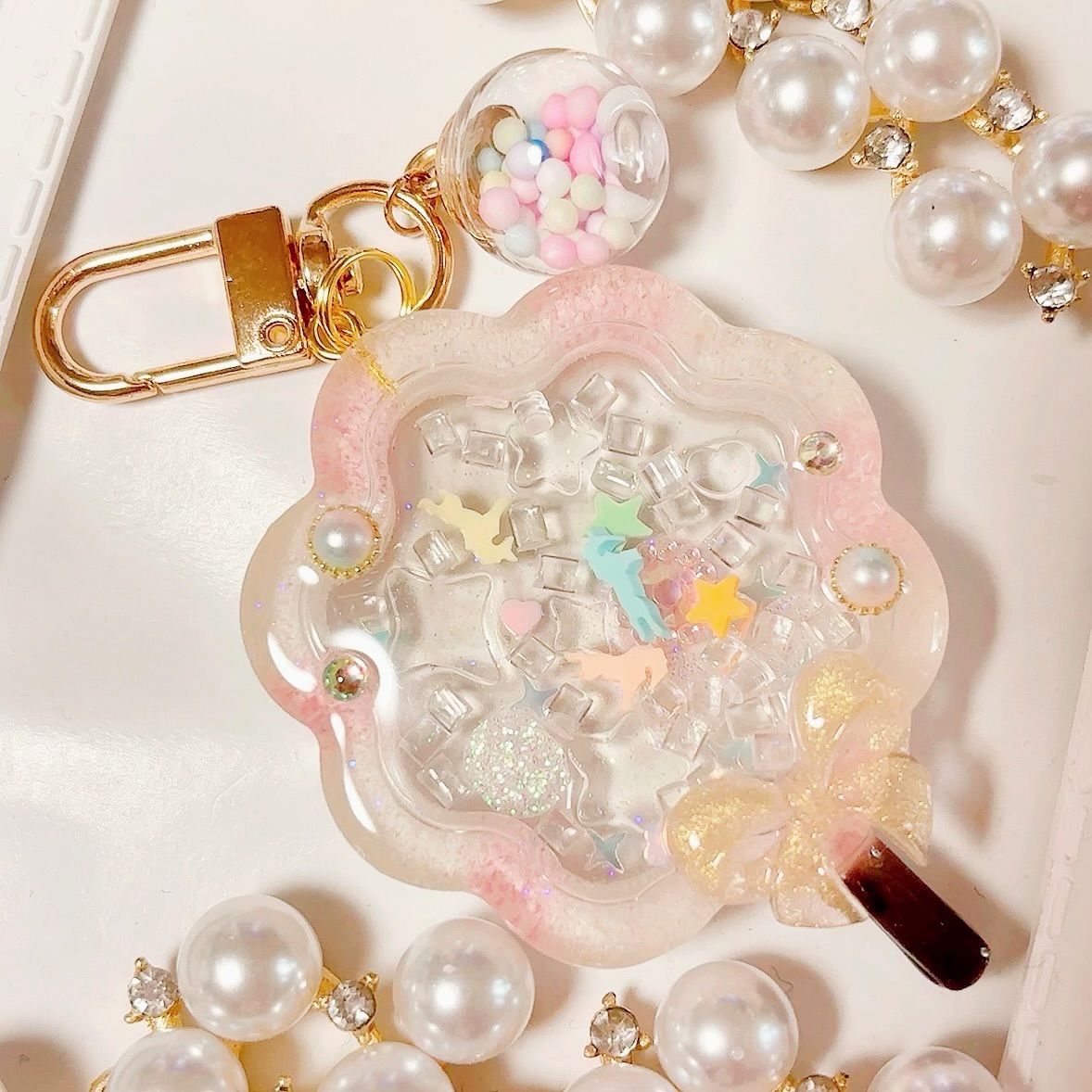 ふわふわわたあめシェイカー◇シェイカーキーホルダー