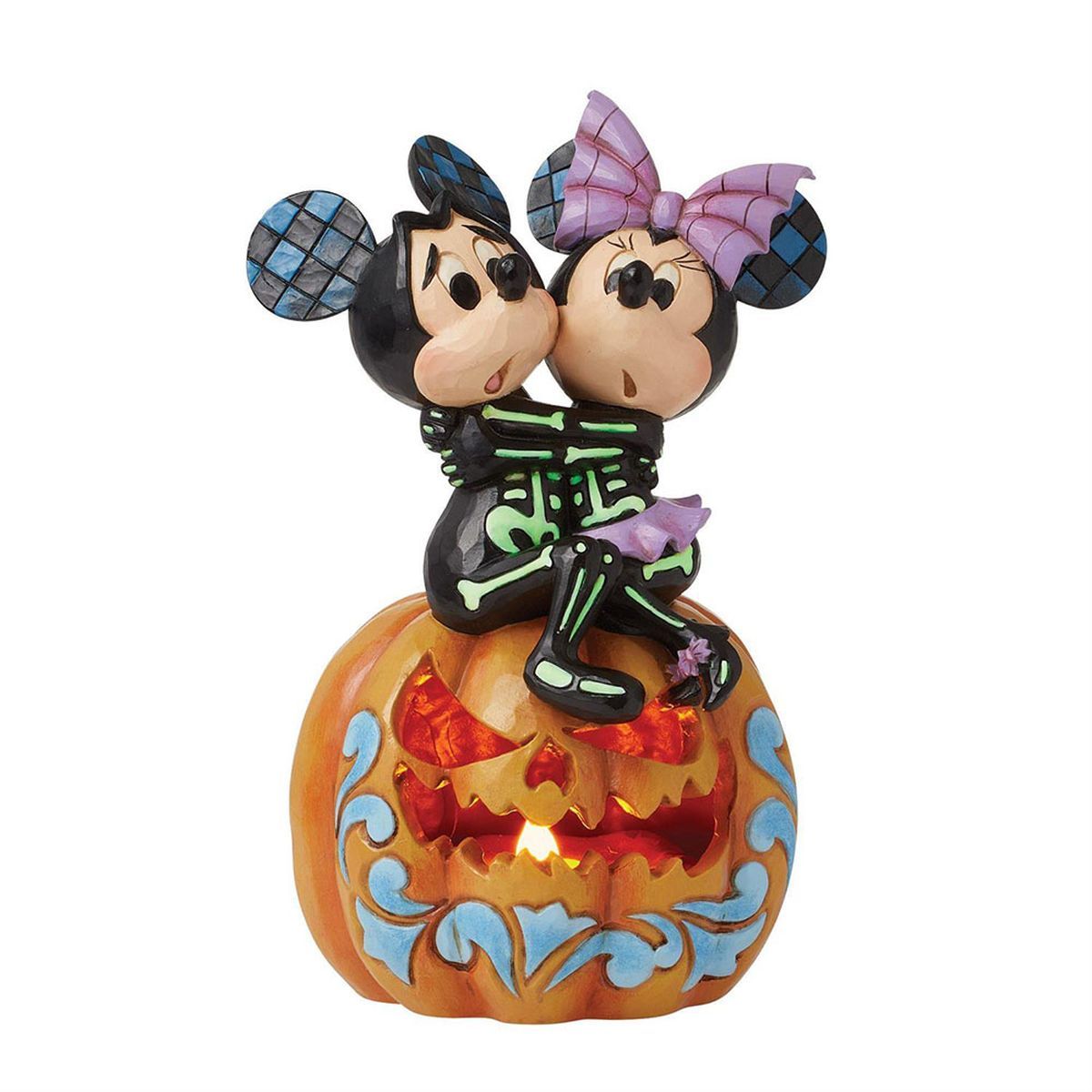 【未使用】ディズニードールハウス フィギュア ハロウィン ミッキー ミニー ミッキー&ミニー スケアード スケルトンズ 18.4cm ハロウィン