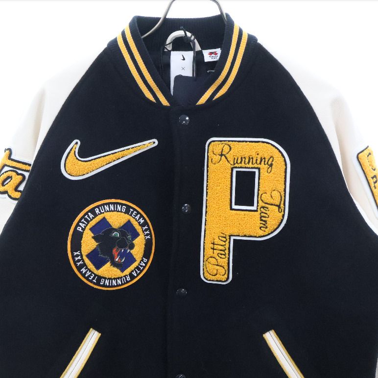Nike x Patta レザー スタジャン S Varsity Jacket
