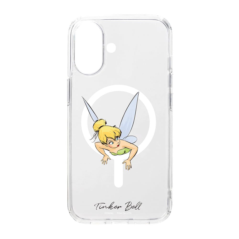 iPhone16 iPhone 16 用 MagSafe対応 ハイブリッドケース ティンカー・ベル PG-D24AMGPT02TNK