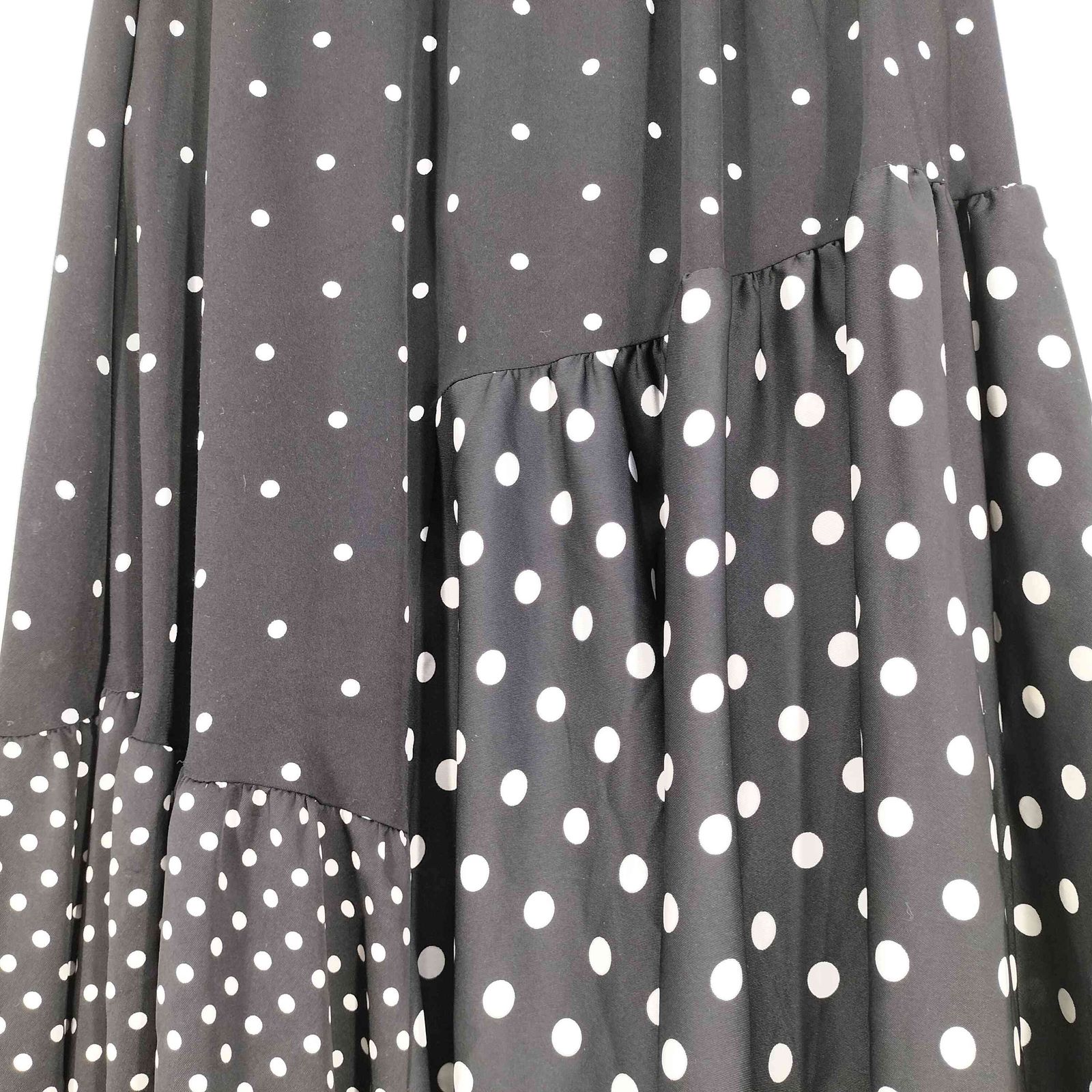 ビアズリー BEARDSLEY ドットパッチワークロングスカート