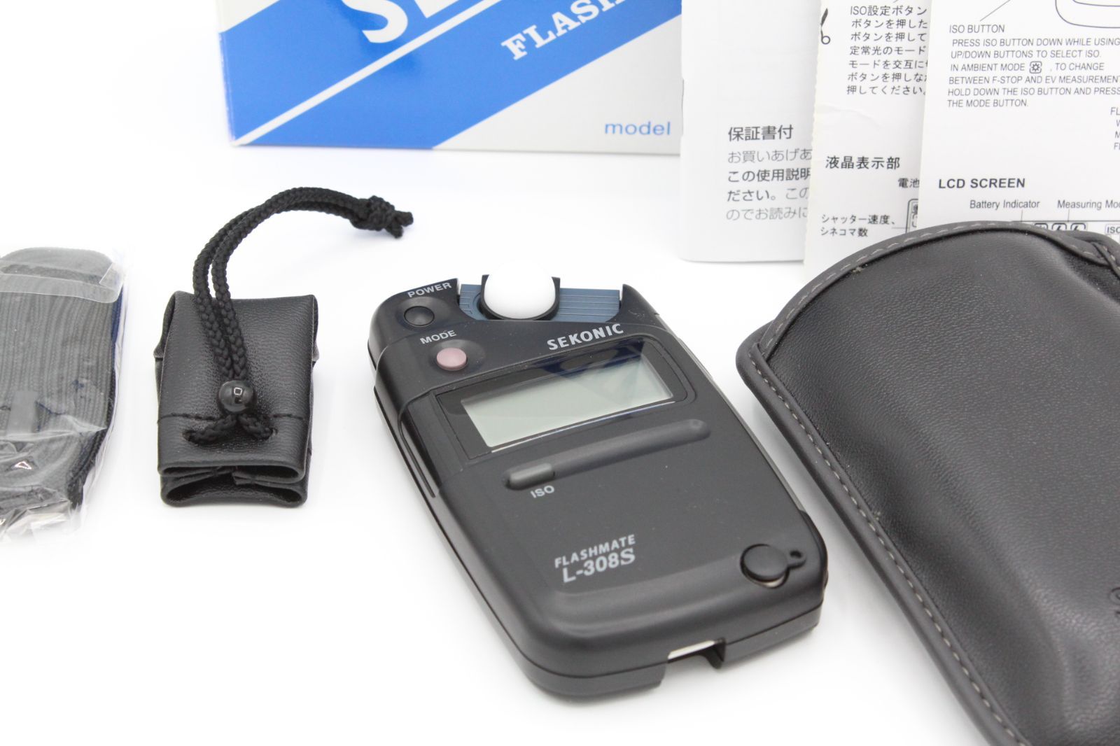 ＜＜専用ポーチ＆新品ストラップ付き！！＞＞【良品】SEKONIC セコニック 露出計 フラッシュメイト L-308S JE17 #LE2025043 専用ポーチ＆新品ストラップ付き！！＞＞【良品】SEKONIC