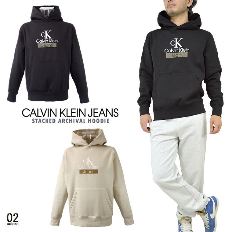 CALVIN KLEIN JEANSカルバン・クライン 裏起毛フーディ 海外限定プレゼント 父の日 スウェット ユニセックスEUモデル プルオーバー パーカー ギフト メンズパーカー