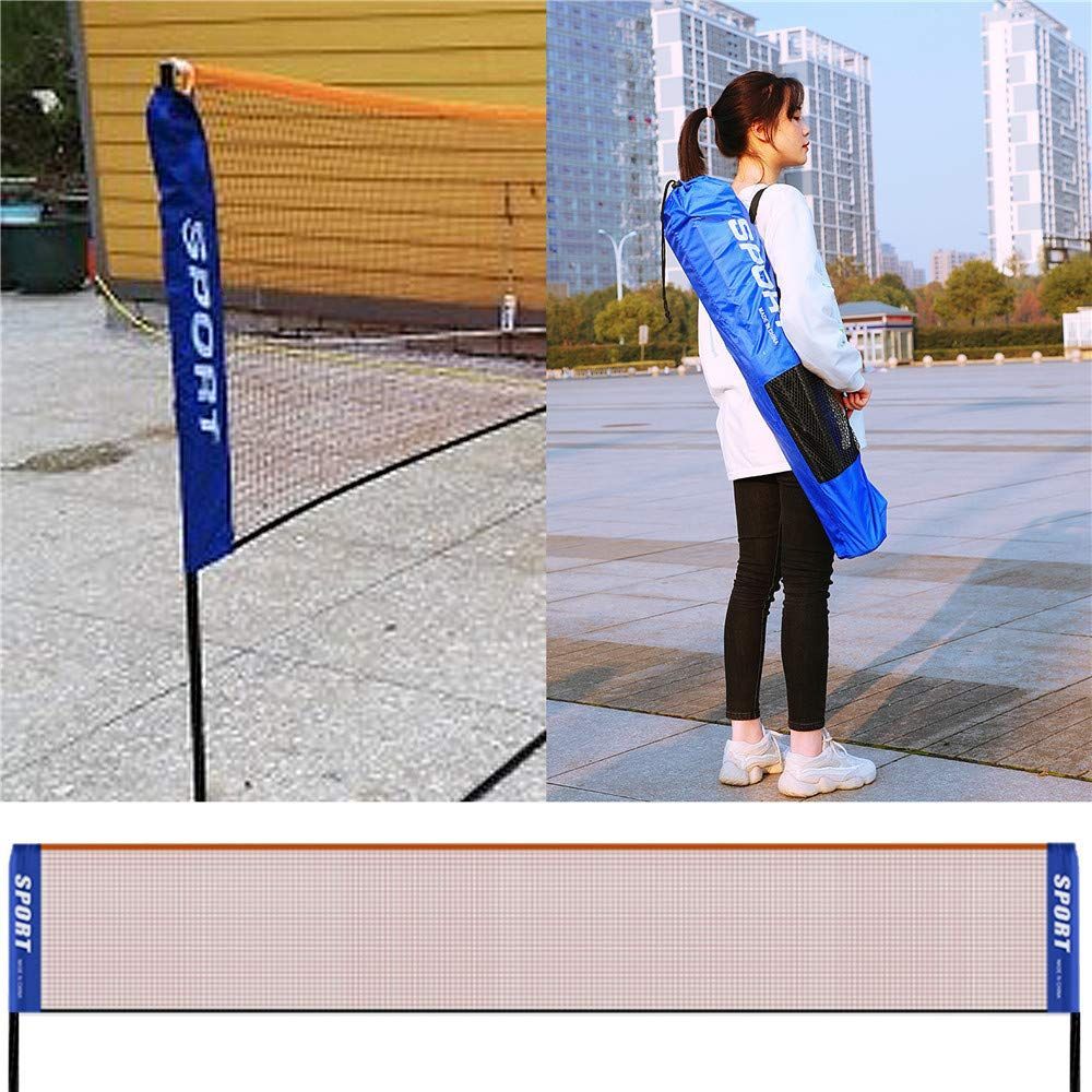 Rxakudedo バドミントン用ネット テニスネット 軽量バドミントン練習用ポータブルネット 折り畳み 簡単組み立て 幅310cm 高さ(86