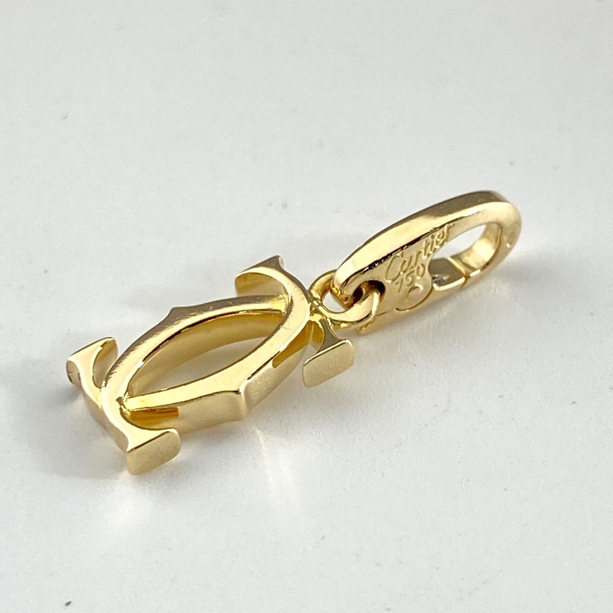 美品❣　カルティエ　2C 　イエローゴールド　チャーム　ペンダントトップ CARTIER カルティエ チャーム 2C ダイヤモンド ペンダントトップ