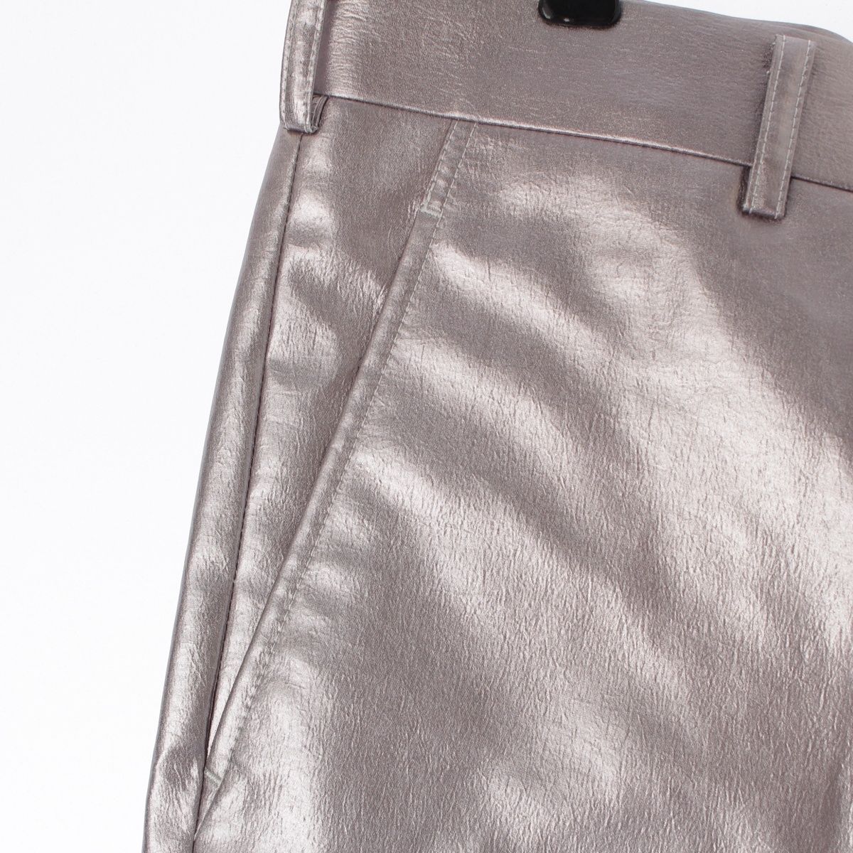 【送料無料】 コムデギャルソンオムプリュス AD2020 21SS ナイロン キュプラ ジップ パンツ ボトムス PG-P018 シルバー S