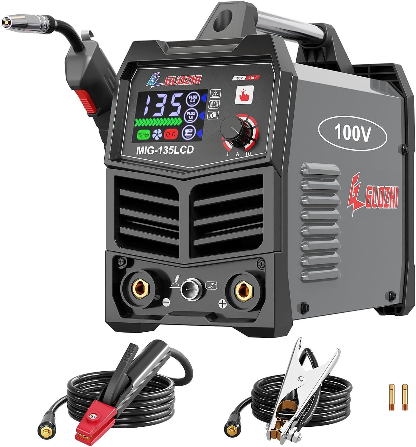 溶接機 100v 半自動 アーク溶接 ノンガスワイヤー溶接 1台2役 