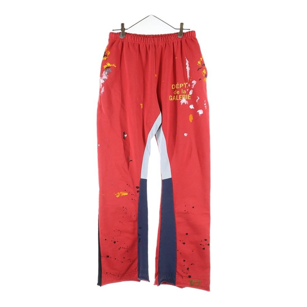 GALLERY DEPT. ギャラリーデプト GD LOGO PAINTED FLARE SWEAT PANTS ロゴプリント ペイント加工 フ スウェットパンツ レッド