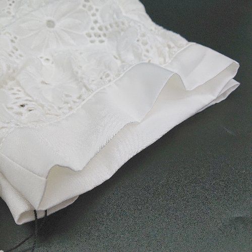 ◇ ⊂ ◎●未使用● FENNEL レース 半袖 ブラウス カットソー サイズF ホワイト レディース E ◇ ⊂ ◎○未使用○ FENNEL レース 半袖 ブラウス カットソー