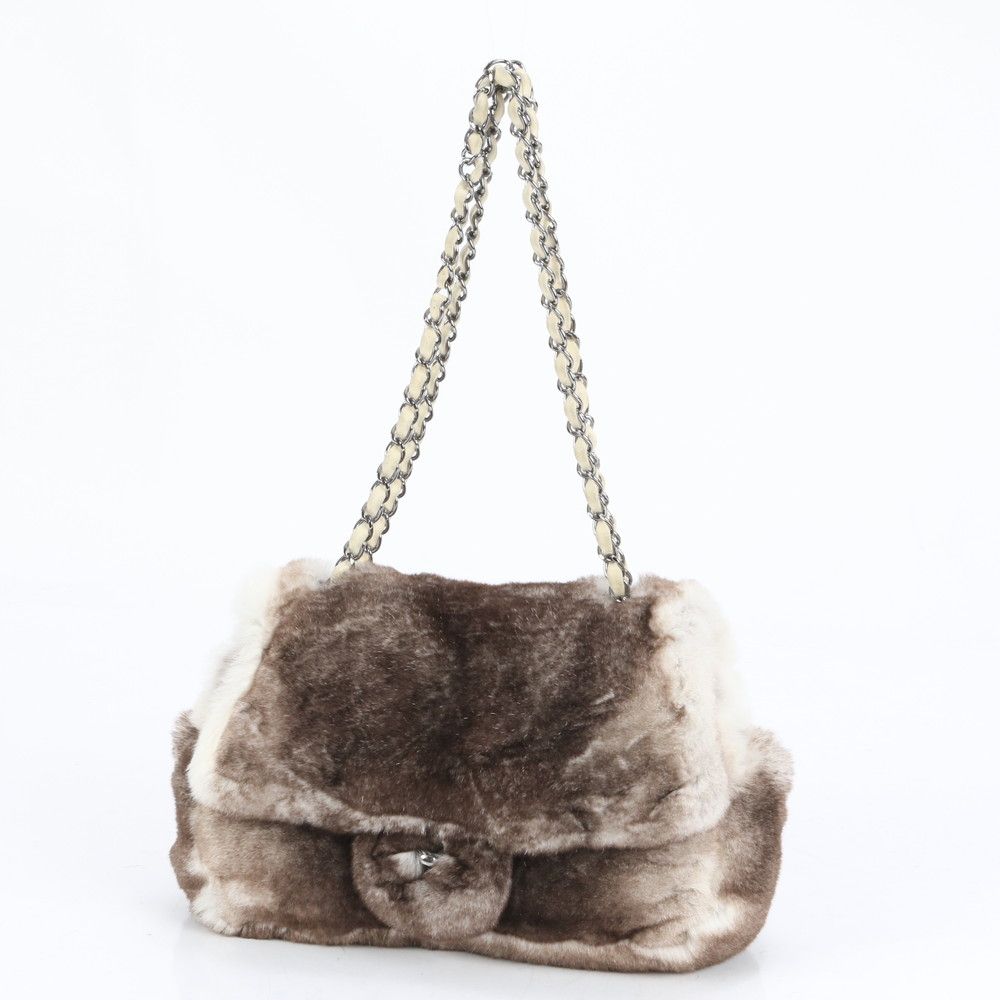 極美品 シャネル シリアルシール付 ラビット ファー 2WAY