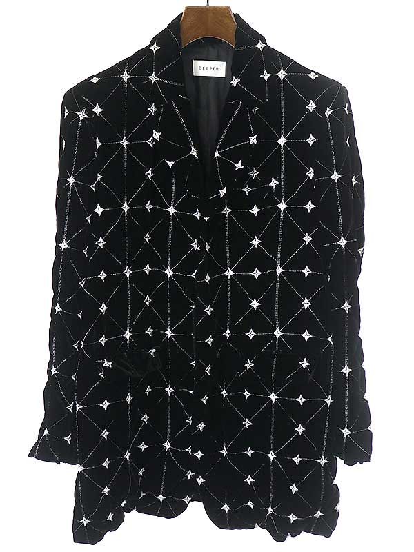 BELPER ベルパー 22AW EMBROIDERY VELVET JACKET エンブロイ