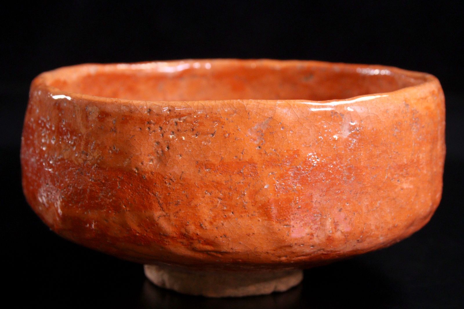 不識 赤楽茶碗 11.5cm 茶道具 共箱 唐物 骨董 古美術 楾 V18-S