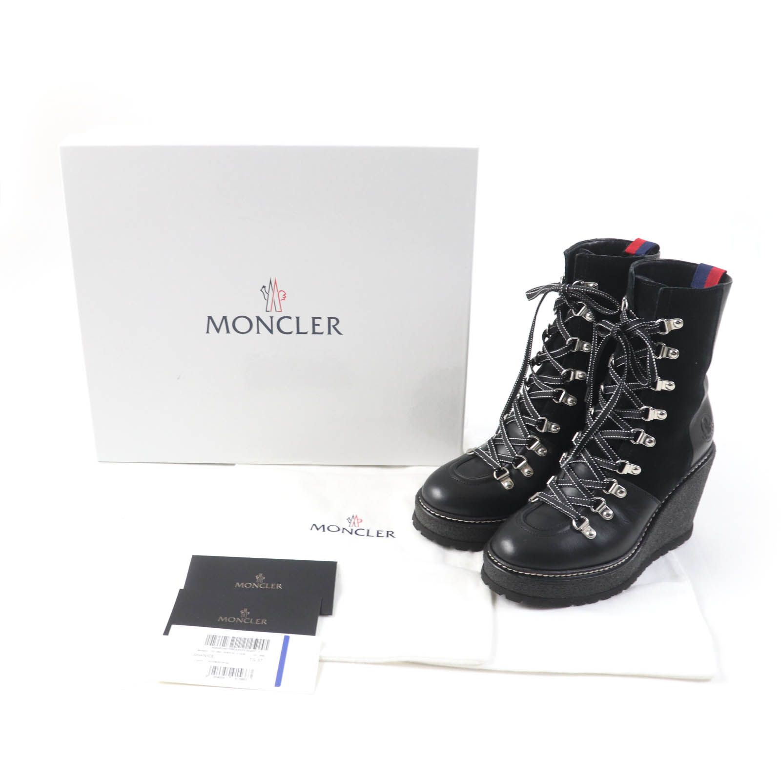 MONCLER(モンクレール) レディース レースアップ ブーツ BLACK