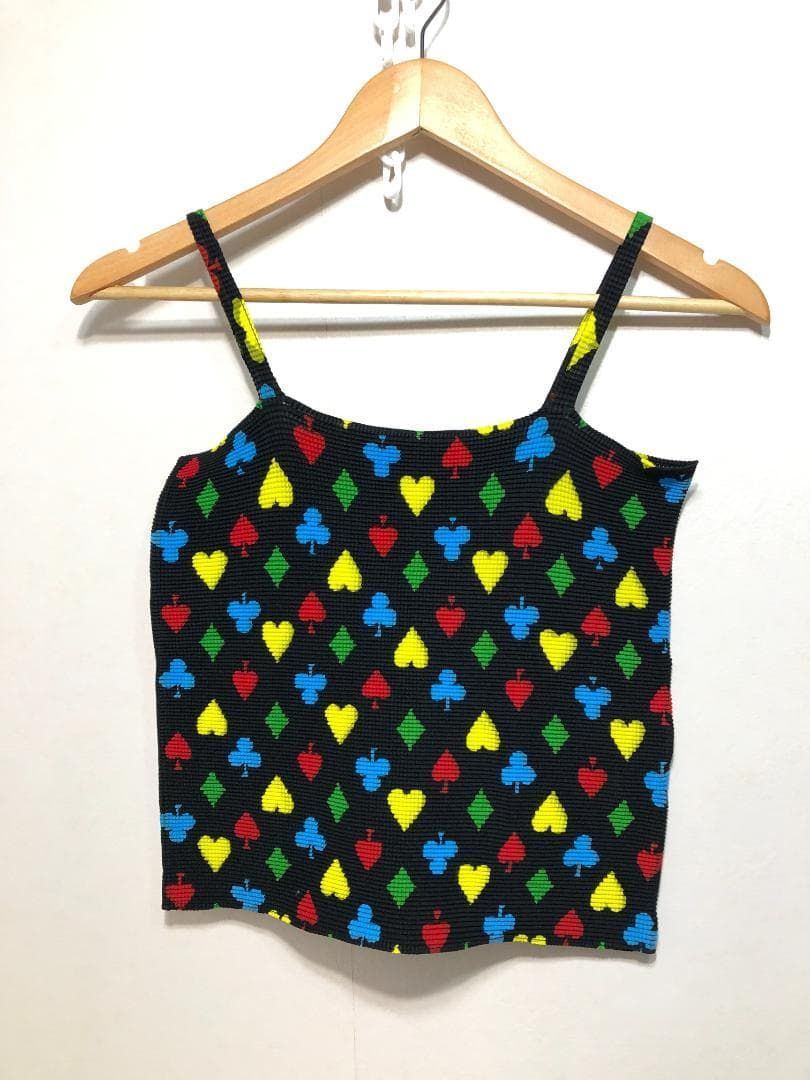 529051 ISSEY MIYAKE PLEATS T. ハート スペード プリーツ キャミソール 3 イッセイミヤケ プリーツブリーズ PLEATS PLEASE トランプ