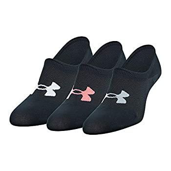 Under Armour Women's Essential Ultra Low Socks 3-Pair Black Assorted Medium (Women's 9-11 Shoe)